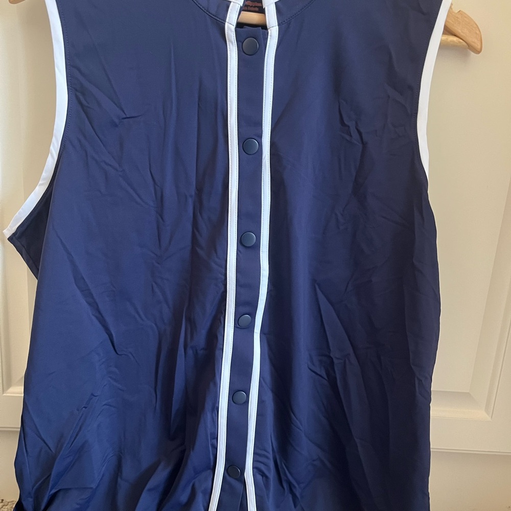 XL Kinona Sleeveless Golf Top - Navy Blue